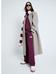 River Island Burgundy 2 Piece 100% Cotton T-Shirt and Trousers Set - Image 2 of 6