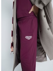 River Island Burgundy 2 Piece 100% Cotton T-Shirt and Trousers Set - Image 4 of 6