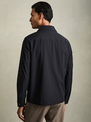Reiss Navy Ascend Technical Zip-Through Overshirt - Image 5 of 6