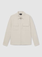 Reiss Stone Ascend Technical Zip-Through Overshirt - Image 2 of 7