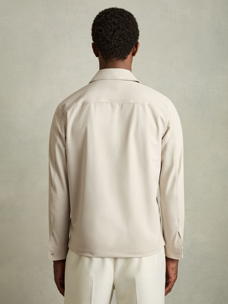 Reiss Stone Ascend Technical Zip-Through Overshirt - Image 5 of 7