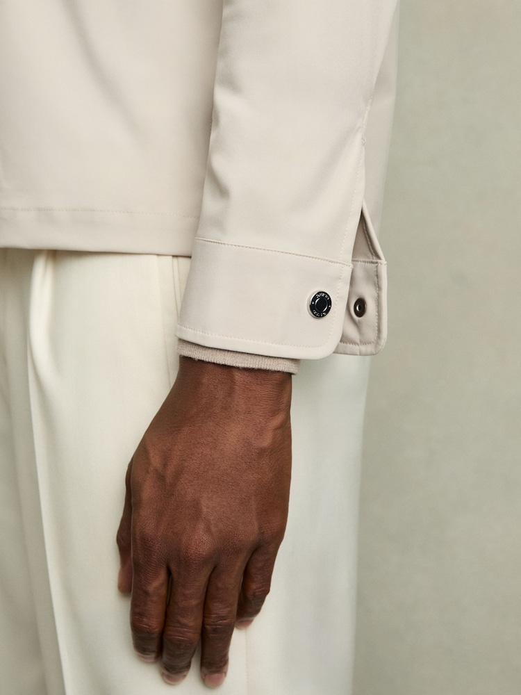 Reiss Stone Ascend Technical Zip-Through Overshirt - Image 6 of 7