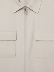 Reiss Stone Ascend Technical Zip-Through Overshirt - Image 7 of 7