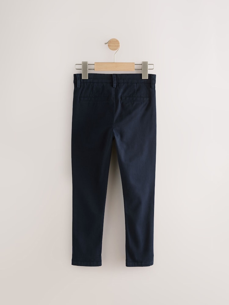 Noir/Marine - Lot de 2 pantalons chino stretch (3-17ans) - Image 3 of 6