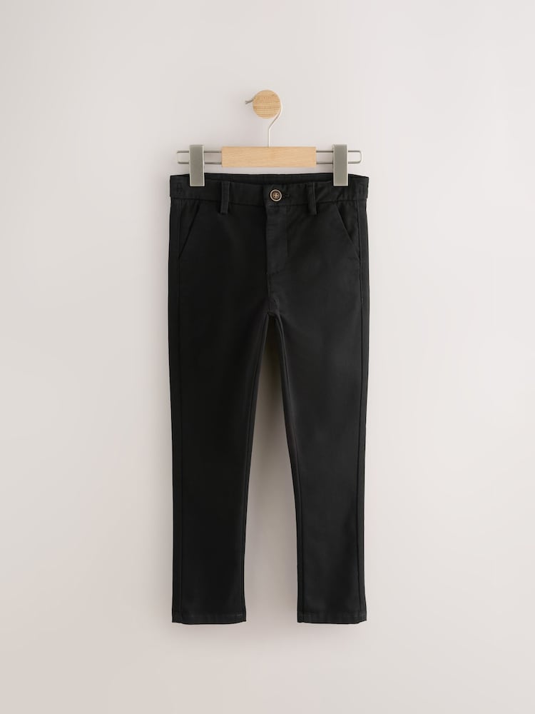 Noir/Marine - Lot de 2 pantalons chino stretch (3-17ans) - Image 4 of 6