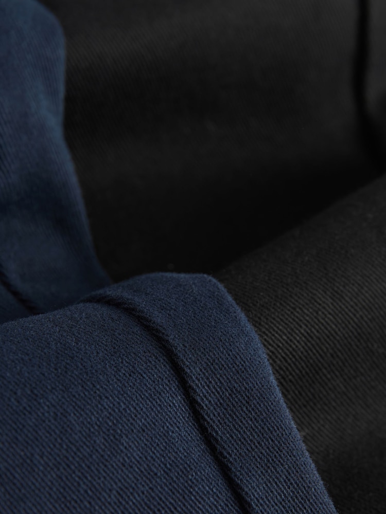 Noir/Marine - Lot de 2 pantalons chino stretch (3-17ans) - Image 5 of 6