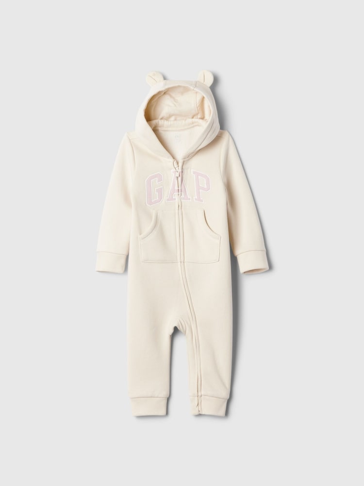 Mono con capucha y cremallera con logo de Gap (recién nacidos) - 24 meses) - Imagen 1 de 3