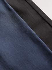 Schwarz/Marineblau - Schlupfhose mit Rippenbund im 2er Pack (3–16 J.) - Bild 3 von 3