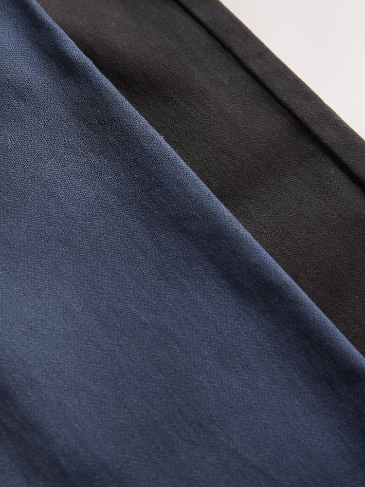 Schwarz/Marineblau - Schlupfhose mit Rippenbund im 2er Pack (3–16 J.) - Bild 3 von 3