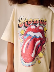 Cream Oversized Rolling Stones Band License T-Shirt (3-16yrs) - Image 4 of 8
