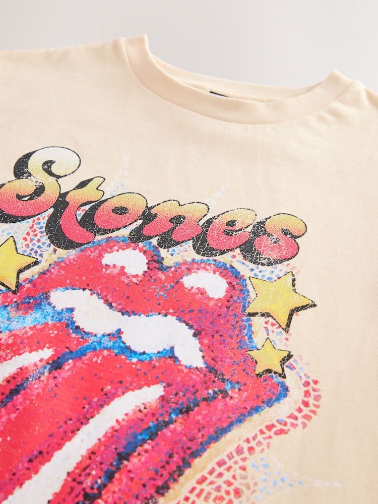 Cream Oversized Rolling Stones Band License T-Shirt (3-16yrs) - Image 8 of 8
