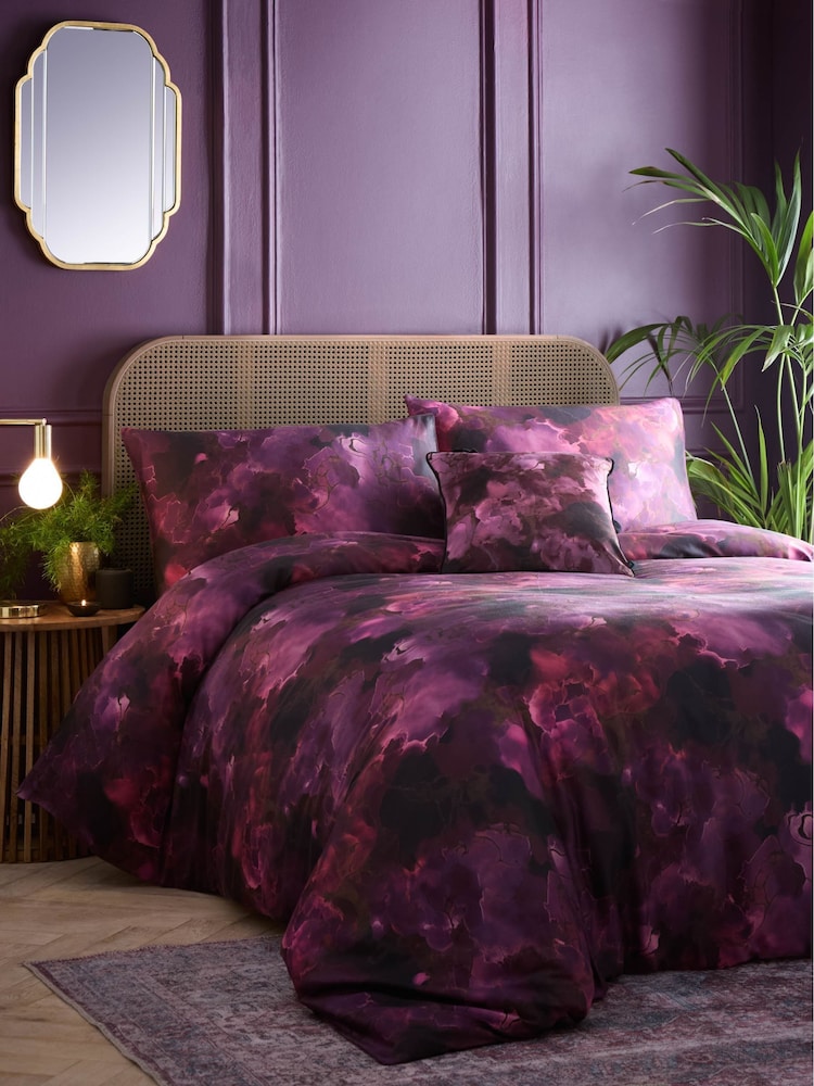 Wylder Amethyst 100% Cotton Marble Duvet Set - Image 1 of 3