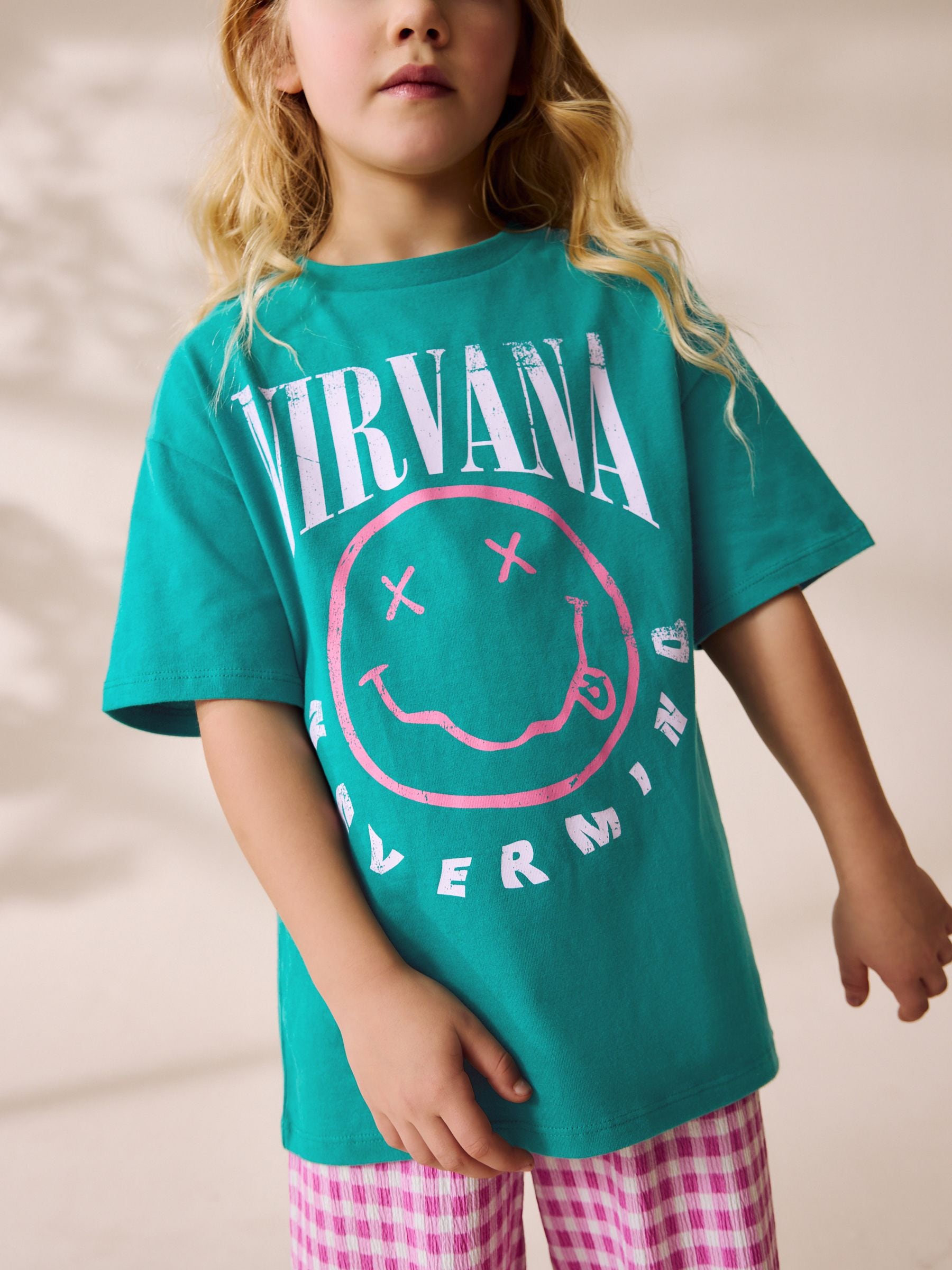 Next：日本 グリーン - Nirvana Tシャツ（3〜16歳） from Next Japan