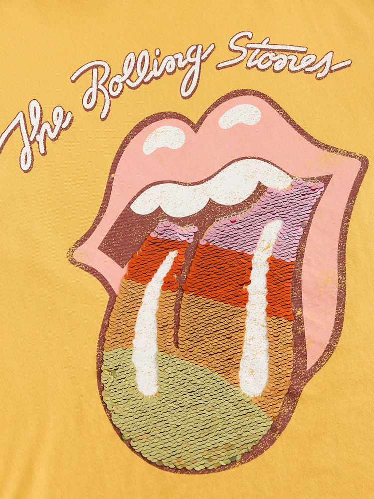 jaune ocre - Oversized Rolling Stones Band License T-Shirt (3-16yrs) - Image 8 de 8