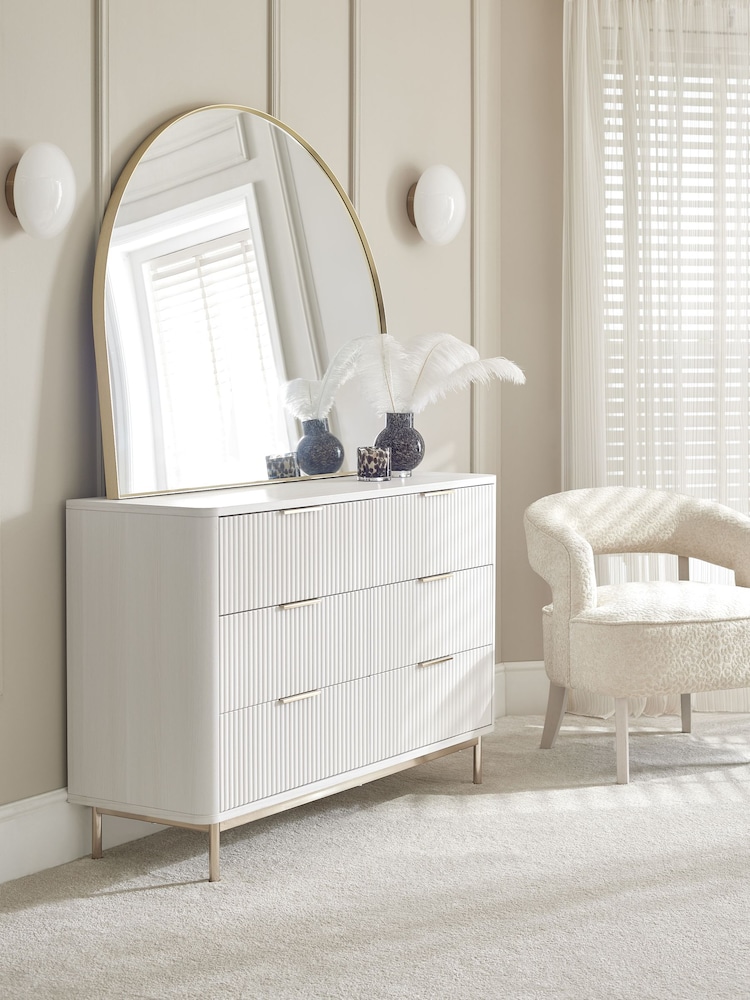White Emilie Oak Effect Chest of Drawers - Image 2 of 8