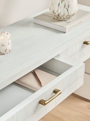Light Natural Isla Solid Mango Console Dressing Table - Image 9 of 10