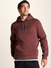 Tog 24 Brown Hazelhurst Supersoft Heavyweight Graphic Print Hoodie - Image 1 of 7