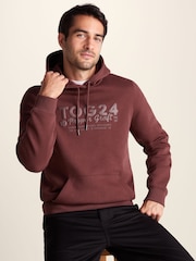 Tog 24 Brown Hazelhurst Supersoft Heavyweight Graphic Print Hoodie - Image 4 of 7