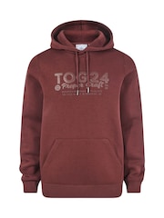 Tog 24 Brown Hazelhurst Supersoft Heavyweight Graphic Print Hoodie - Image 7 of 7