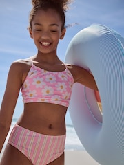 Pink Floral Lightly Padded Bikini (8-16yrs) - Image 1 of 8