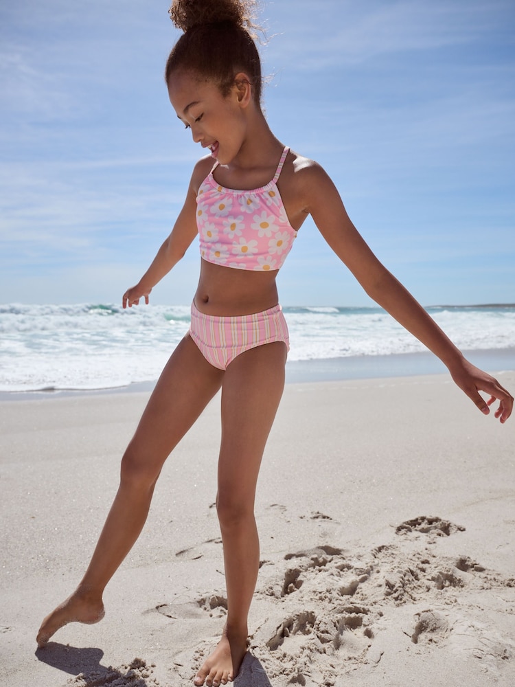 Pink Floral Lightly Padded Bikini (8-16yrs) - Image 3 of 8