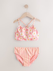 Pink Floral Lightly Padded Bikini (8-16yrs) - Image 5 of 8