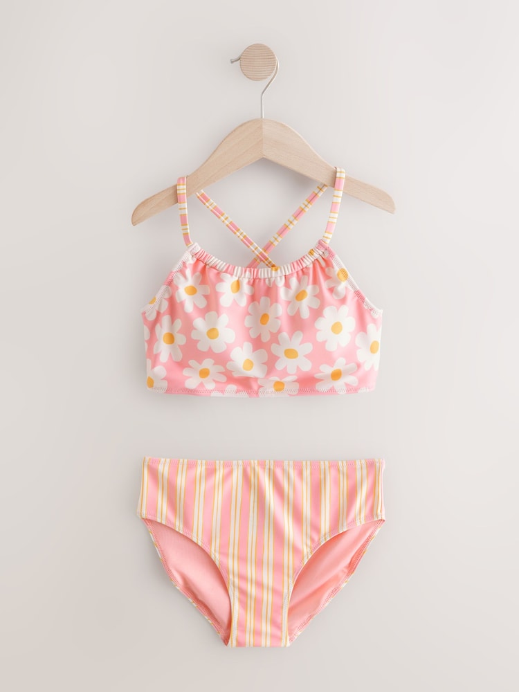 Pink Floral Lightly Padded Bikini (8-16yrs) - Image 5 of 8