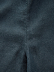 Navy 100% Linen Wide Leg Romper - Image 8 of 8