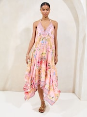 Lipsy Pink Paisley Print Beach Dress - Image 1 of 4