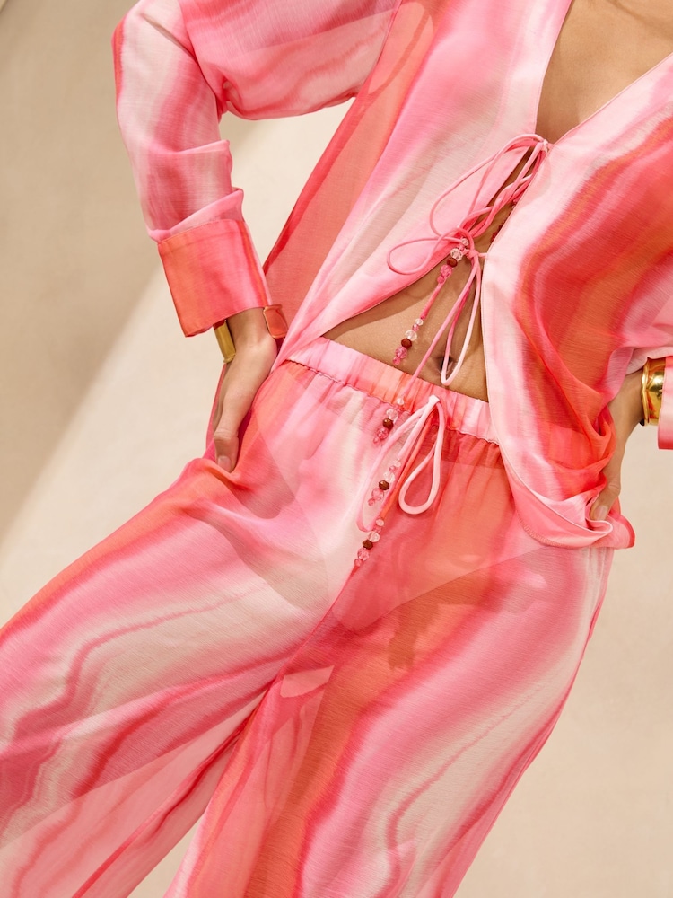 Pantalon de plage transparent et large - Image 4 of 5