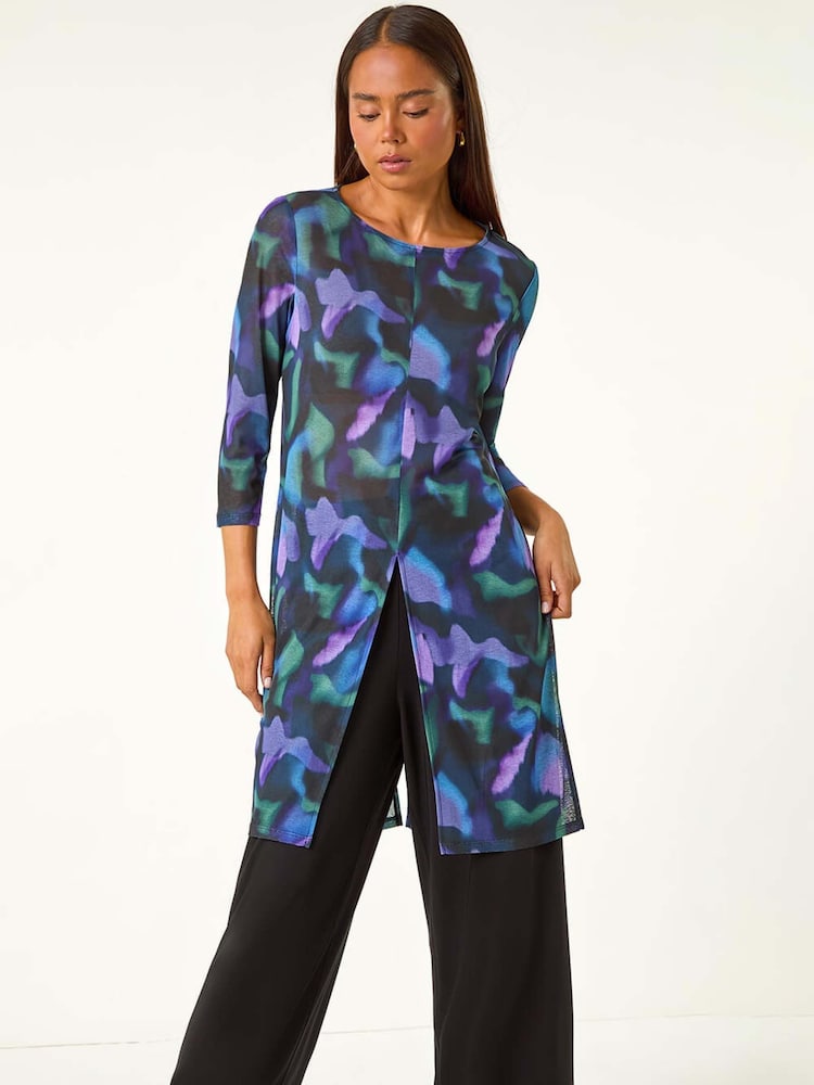 Roman Black Petite Floral Top & Trousers Set - Image 2 of 5 Roman Black Petite Floral Top & Trousers Set - Image 2 of 5