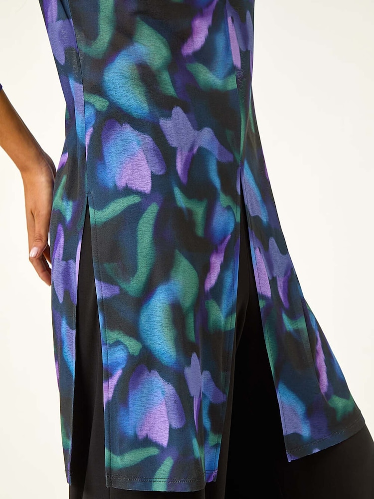 Roman Black Petite Floral Top & Trousers Set - Image 5 of 5 Roman Black Petite Floral Top & Trousers Set - Image 5 of 5
