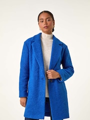 Roman Blue Petite Buttoned Coat - Image 5 of 6