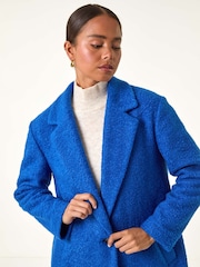 Roman Blue Petite Buttoned Coat - Image 6 of 6