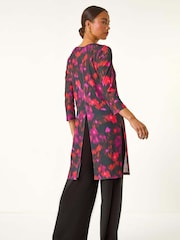 Roman Red Petite Abstract Top & Trousers Set - Image 2 of 5