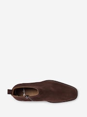 Oliver Sweeney Suede Zip Brown Boots - Image 3 of 4