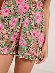 Lipsy Leopard Floral Printed Cover-Up Playsuit - Image 2 of 4