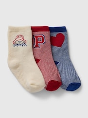 Gap Red Paddington Organic Cotton Crew Socks (3-Pack) (Newborn-24mths) - Image 1 of 1