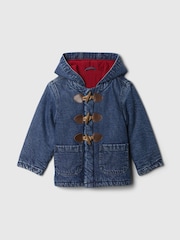 Gap Blue Paddington Toggle Denim Duffle Coat Jacket (6mths-5yrs) - Image 1 of 3