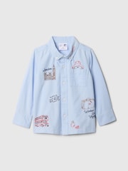 Gap Blue Paddington Embroidered Oxford Shirt (6mths-5yrs) - Image 1 of 3