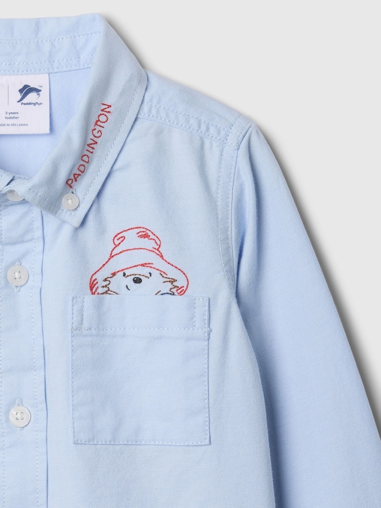 Gap Blue Paddington Embroidered Oxford Shirt (6mths-5yrs) - Image 3 of 3