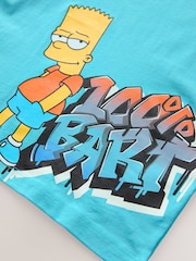 Turquoise Blue Bart Simpson T-Shirt (3-16yrs) - Image 3 of 4