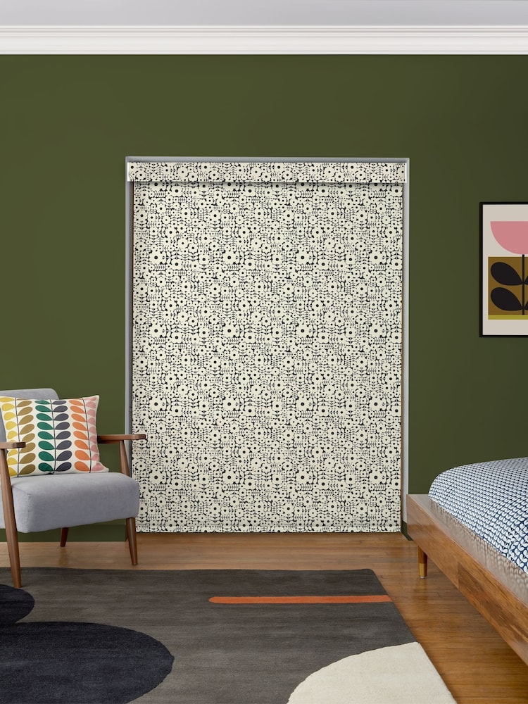 Orla Kiely Vintage Lace Natural Criss-Cross Stem Made to Measure Roller Blind - Image 2 of 6