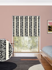 Orla Kiely Black Sycamore Stripe Made to Measure Roller Blind - Image 1 of 6