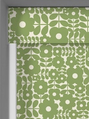 Orla Kiely Basil Green Criss-Cross Stem Made to Measure Roller Blind - Image 3 of 6