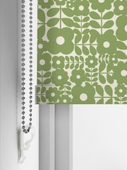 Orla Kiely Basil Green Criss-Cross Stem Made to Measure Roller Blind - Image 5 of 6