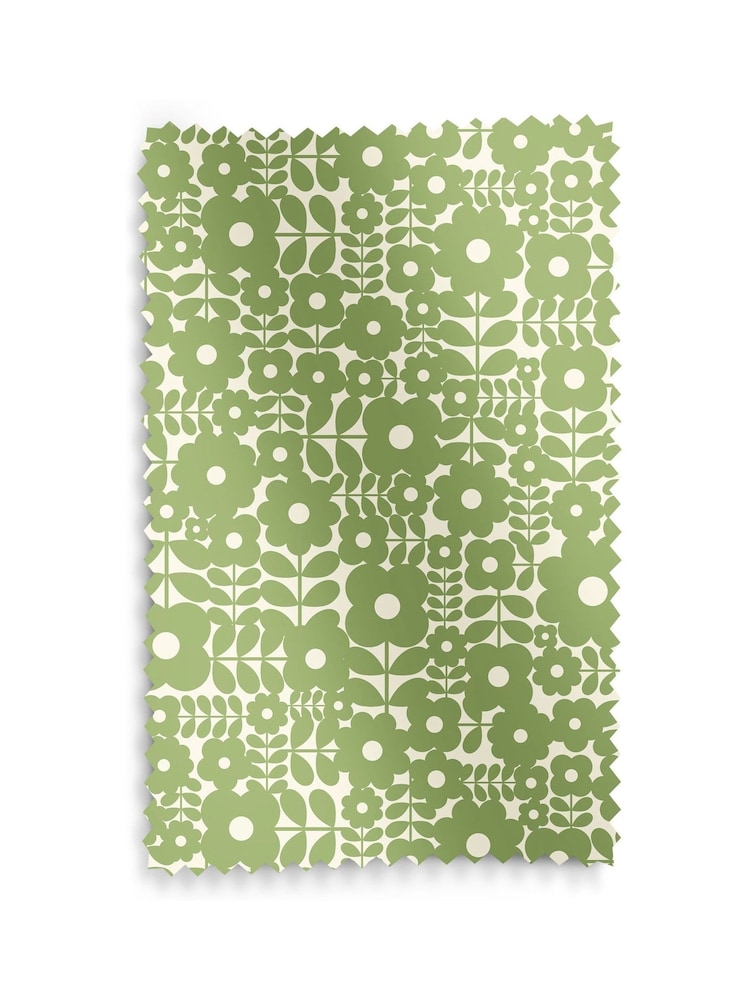 Orla Kiely Basil Green Criss-Cross Stem Made to Measure Roller Blind - Image 6 of 6