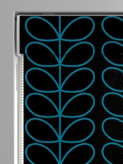 Orla Kiely Evergreen and Black Linear Stem Made to Measure Roman 100% Cotton Blinds - Image 3 of 6