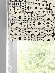 Orla Kiely Vintage Lace Natural Criss-Cross Stem Made to Measure Roman 100% Cotton Blind - Image 5 of 6