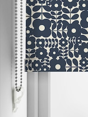 Orla Kiely Navy Blue Criss-Cross Stem Made to Measure Roller Blind - Image 5 of 6
